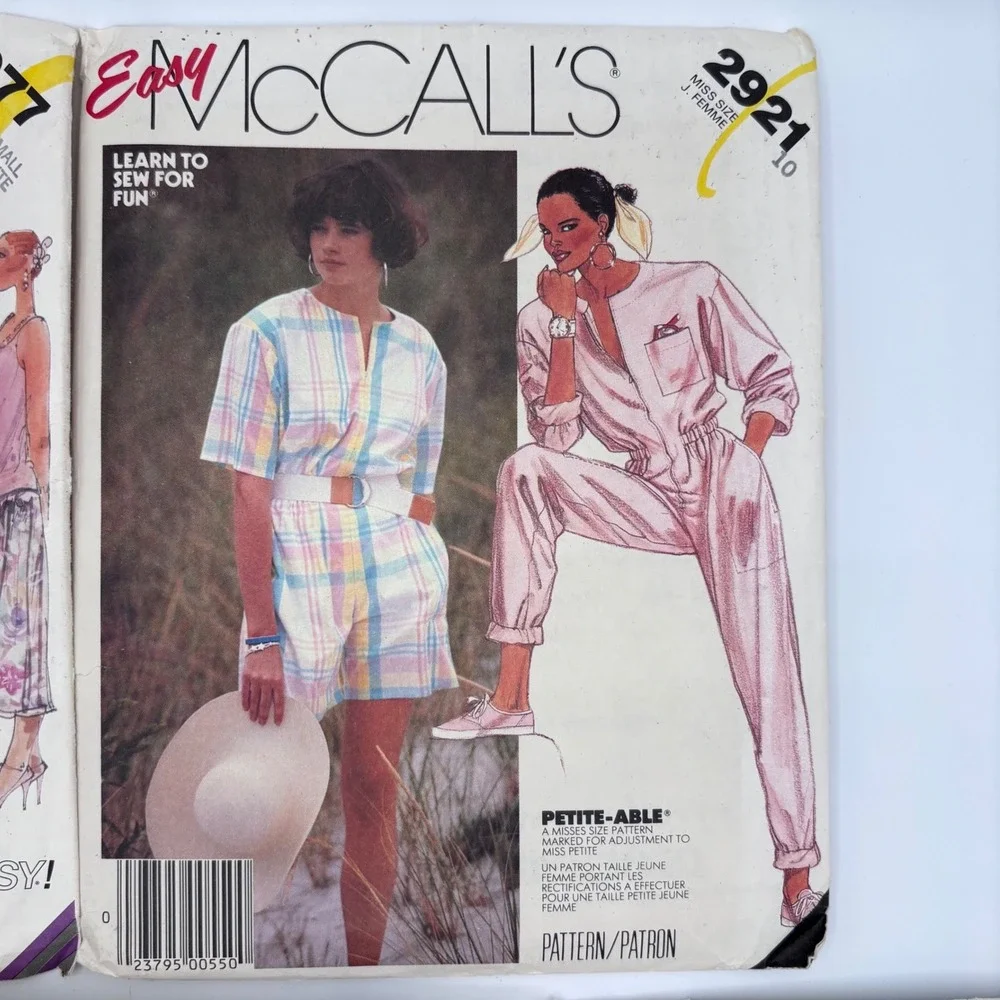 UNCUT Lot of 5 Vintage McCalls Butterick Sewing Patterns 80s 90s Jumpsuit Dress